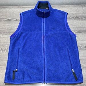 PATAGONIA Synchilla Blue Fleece Zip Up Vest Size Medium